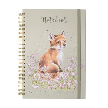 Zápisník s hrebeňovou väzbou A4 "Make My Daisy" Wrendale Designs – líška v margarétach