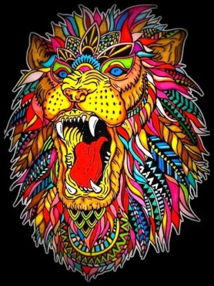 Colorvelvet zamatový obrázok Leví kráľ A4