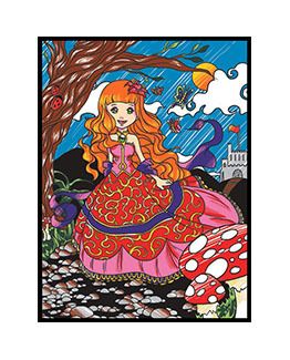 Colorvelvet zamatový obrázok Princezná A4