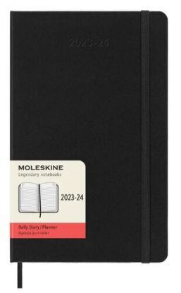 Diár MOLESKINE 18m 2023-2024 denný mäkký čierny L