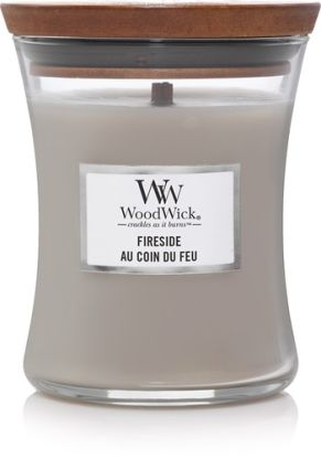 WoodWick sviečka stredná Fireside