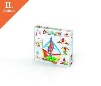 Lacná hra Magnetická stavebnica Multicolor 45