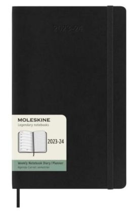 Diár MOLESKINE 18m 2023-2024 týždenný mäkký čierny L