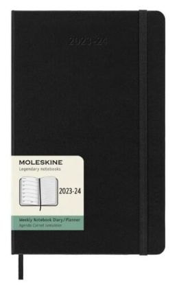 Diár MOLESKINE 18m 2023-2024 týždenný tvrdý čierny L