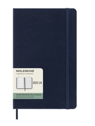 Diár MOLESKINE 18m 2023-2024 týždenný tvrdý modrý L
