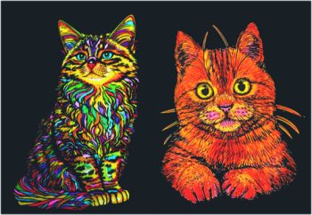 Colorvelvet zamatový zápisník A5 Mačka