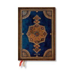 18 mesačný Diár Paperblanks 2023/24 Safavid Indigo Midi HOR