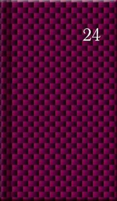 Mini diár PRINT Burgundy 2024