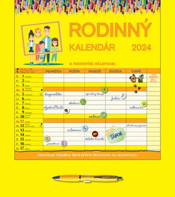 Nástenný kalendár Rodinný kalendár 2024
