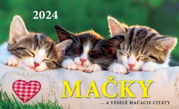 Stolový kalendár Mačky stolový 2024