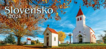 Stolový kalendár Slovensko riadkové 2024