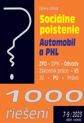 1000 riešení 7-9 2023 - Sociálne poistenie - zmeny
