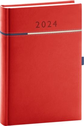 Denný diár Tomy červeno–modrý, 2024 15 × 21 cm