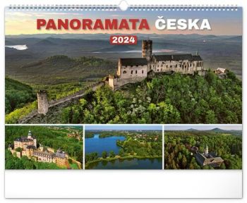 Nástenný kalendár Panorámy Česka 2024, 48 × 33 cm
