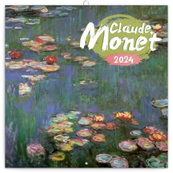 Poznámkový kalendár Claude Monet 2024, 30 × 30 cm