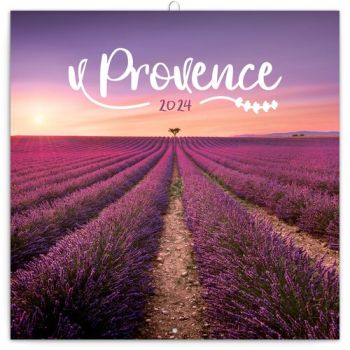 Poznámkový kalendár Provence 2024, voňavý, 30 × 30 cm