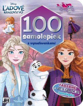 Ľadové kráľovstvo: 100 samolepiek s vymaľovankami