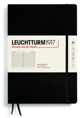 Zápisník LEUCHTTURM1917 Composition (B5), Black, 219 p., riadkovaný