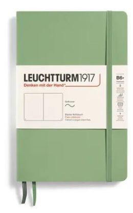 Zápisník LEUCHTTURM1917 Softcover paperback (B6+) Sage, 123 p., čistý