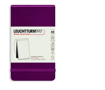 Zápisník LEUCHTTURM1917 Pocket (A6), Port Red 184 p., bodkovaný