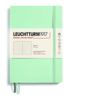 Zápisník LEUCHTTURM1917 Softcover Medium (A5) Mint Green, 123 p., bodkovaný