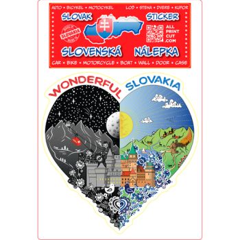 Nálepka Bratislava Srdce