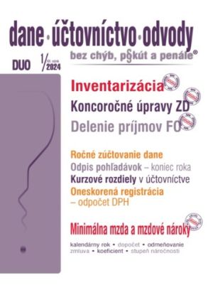 Dane účtovníctvo odvody 1 2024 - Inventarizácia majetku a záväzkov