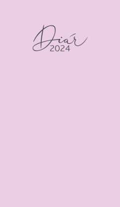 Mini diár A6 PRINT Pastel ružový 2024