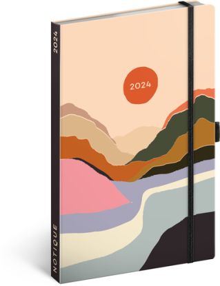 Týždenný diár Deň a noc 2024, 13 × 21 cm