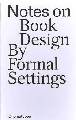 Notes on Book Design