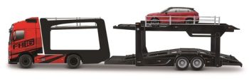 Bburago 1:43 STR FIRE Multicar Carrier - Volvo FH16 w/Land Rover LRX Concept