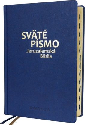 Sväté písmo - Jeruzalemská Biblia, veľký formát, modrá, zlatá oriezka, 2022