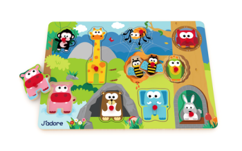 Drevené puzzle zvieratká J’ADORE