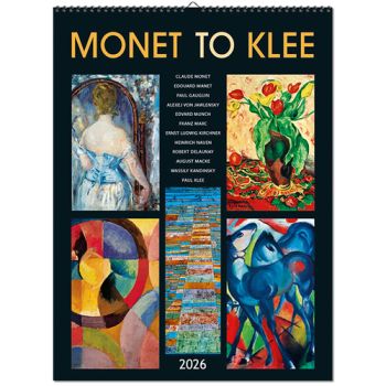 Nástenný kalendá 2026 Monet to Klee