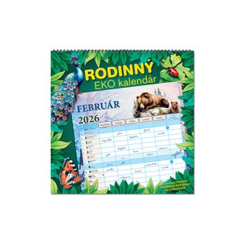 Nástenný kalendá 2026 Rodinný EKO