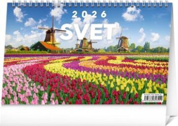 Stolový kalendár 2026 Svet 2026, 23,1 x 14,5 cm