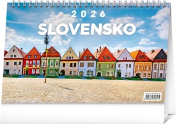 Stolový kalendár 2026 Slovensko 2026, 23,1 x 14,5 cm