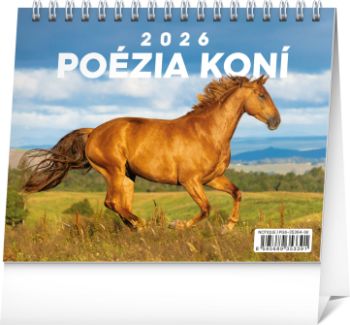 Stolový kalendár 2026 Poézia koní 2026, 16,5 x 13 cm