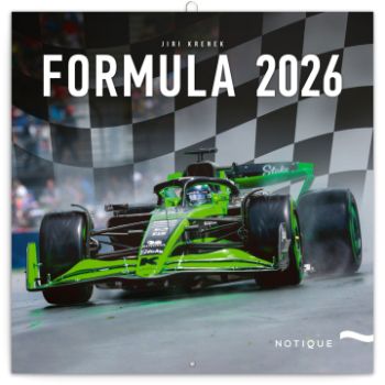 Poznámkový kalendár 2026 Formula – Jiří Křenek 2026, 30 x 30 cm