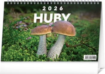 Stolový kalendár 2026 Huby 2026, 23,1 x 14,5 cm