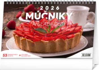 Stolový kalendár 2026 Múčniky a sladkosti 2026, 23,1 x 14,5 cm