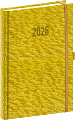 Denný diár Rivoli 2026, žltozelený, 15 x 21 cm