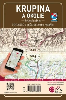Porovnávacia mapa Krupina a okolie – kedysi a dnes
