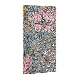 Diár Paperblanks Morris Pink Honeysuckle Slim HOR 2026