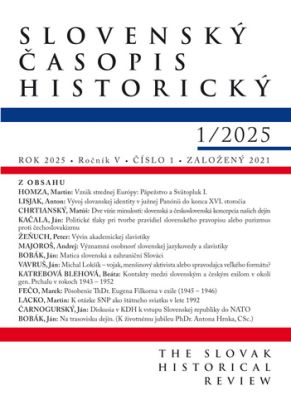 Slovenský časopis historický 1 / 2025