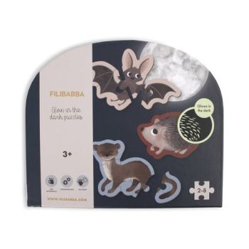 FILIBABBA - Puzzle svietiace v tme - Lesní priatelia