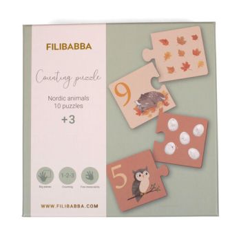 FILIBABBA - Počítacie puzzle - Nordické zvieratá