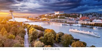 Pohľadnica panoráma Bratislava e22