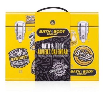 Adventný kalendár BATH and BODY TOOLKIT v darčekovej krabici na náradie, 24 prekvapení ACCENTRA