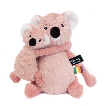 PTIPOTOS Plyšová koala Trankilou ružová - mama s bábätkom